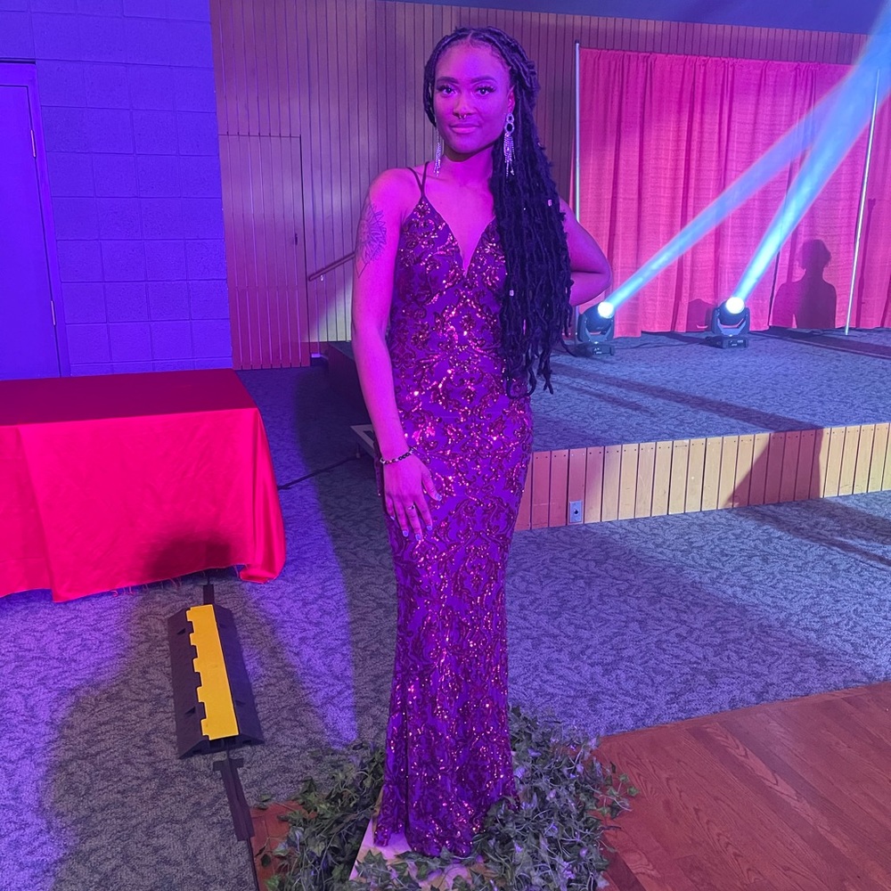 beautiful sequin dress.